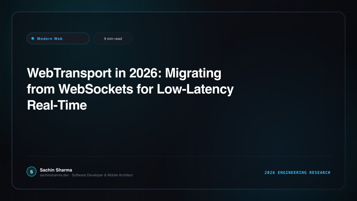 WebTransport in 2026: Migrating from WebSockets for Low-Latency Real-Time Streaming