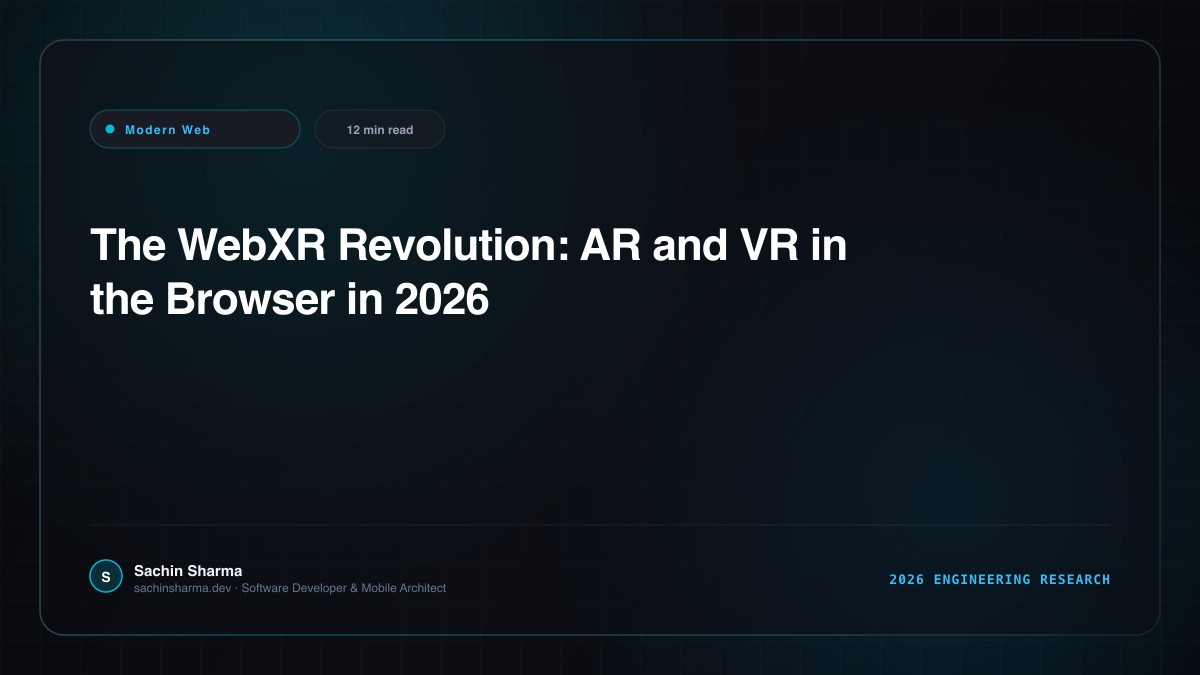 The WebXR Revolution: AR and VR in the Browser in 2026