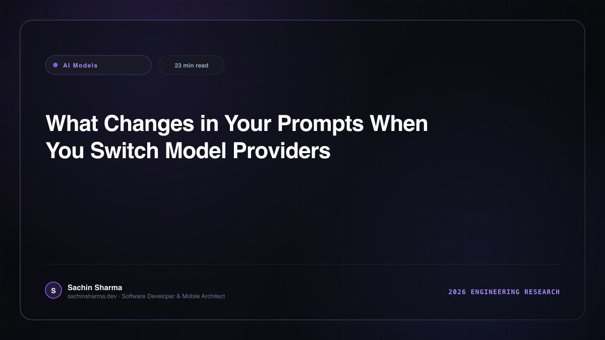 What Changes in Your Prompts When You Switch Model Providers