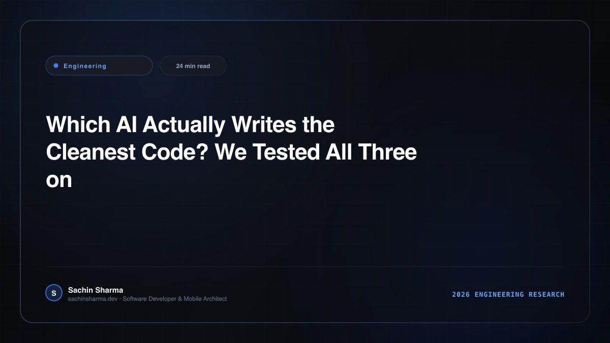 Which AI Actually Writes the Cleanest Code? We Tested All Three on Real Refactors
