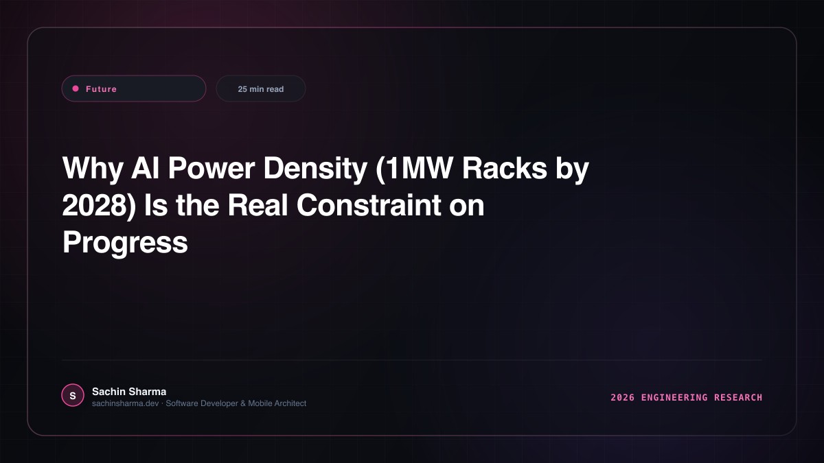 Why AI Power Density (1MW Racks by 2028) Is the Real Constraint on Progress