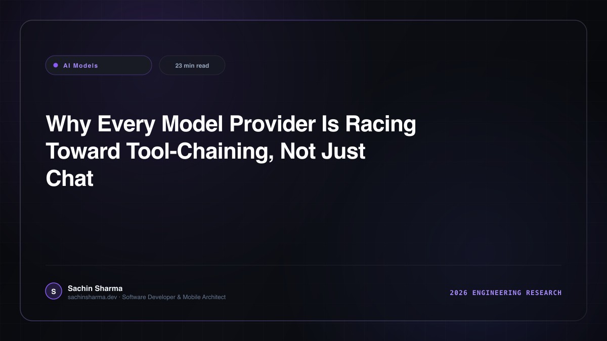 Why Every Model Provider Is Racing Toward Tool-Chaining, Not Just Chat
