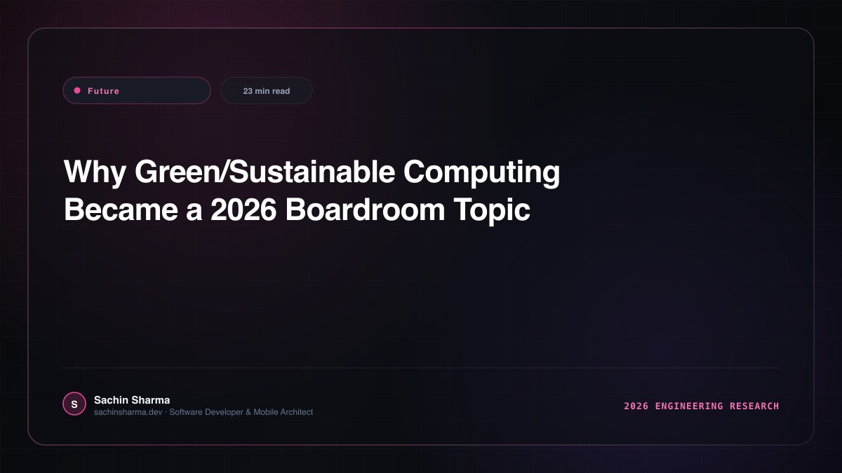 Why Green/Sustainable Computing Became a 2026 Boardroom Topic