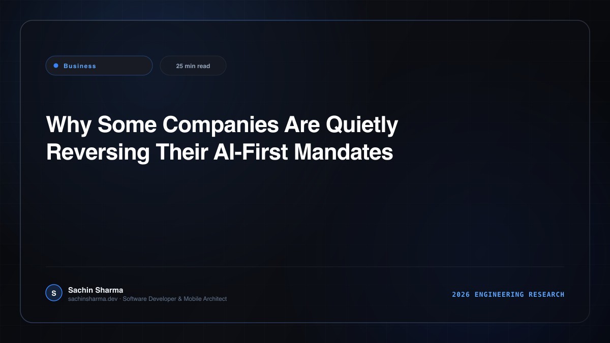 Why Some Companies Are Quietly Reversing Their AI-First Mandates
