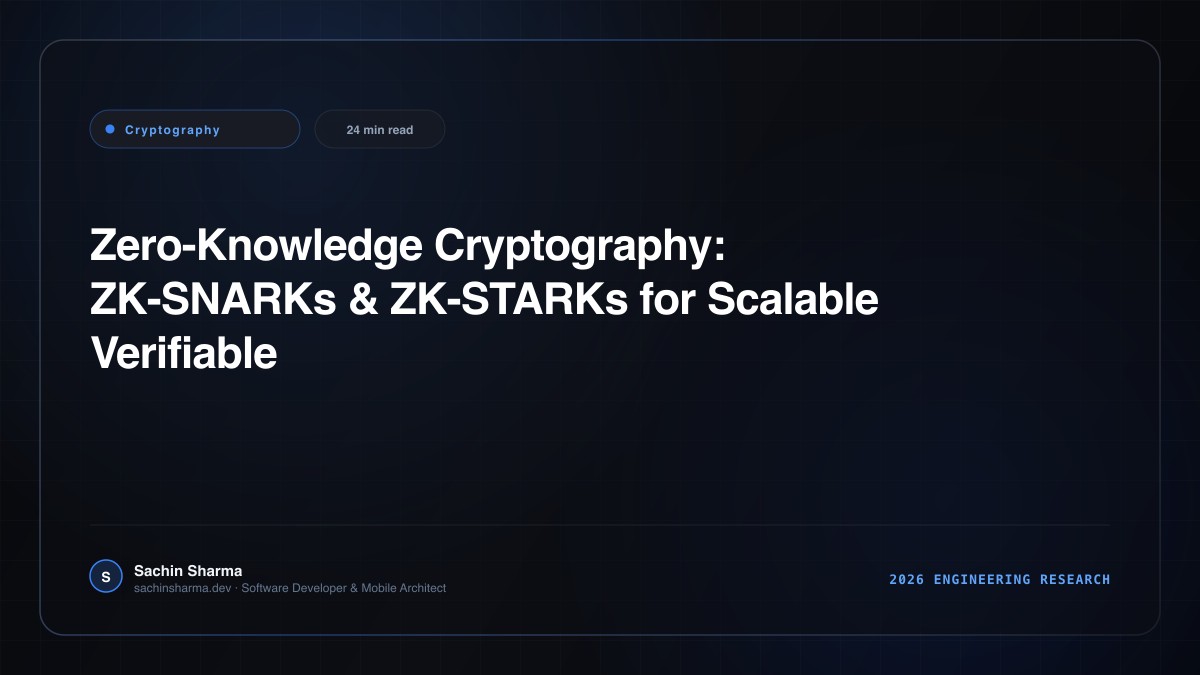 Zero-Knowledge Cryptography: ZK-SNARKs & ZK-STARKs for Scalable Verifiable Compute