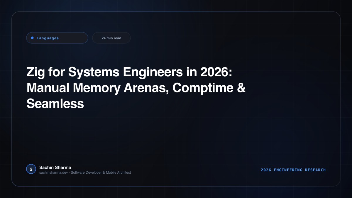 Zig for Systems Engineers in 2026: Manual Memory Arenas, Comptime & Seamless C Interop