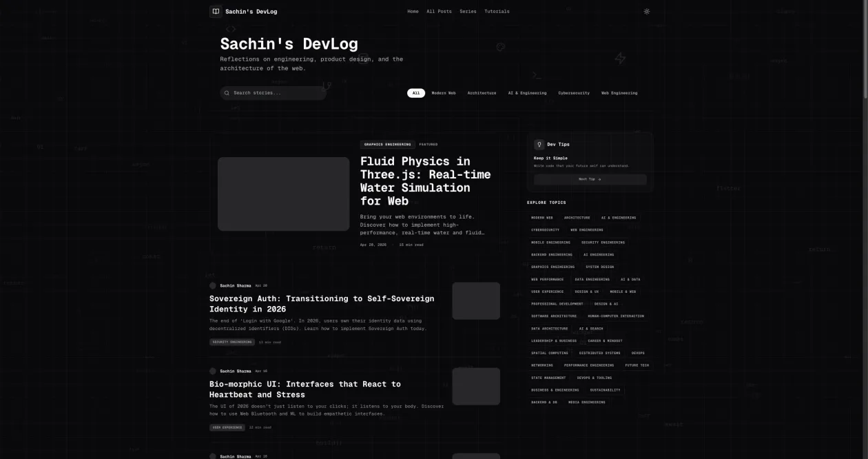 Personal Portfolio - Engineering Excellence screen 5
